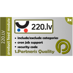 220.lv / pigu.lt / kaup24.ee Data Feed For Opencart 2.3x - 3.x 220.lv / pigu.lt / kaup24.ee Data Feed For Opencart 2.3x - 3.x