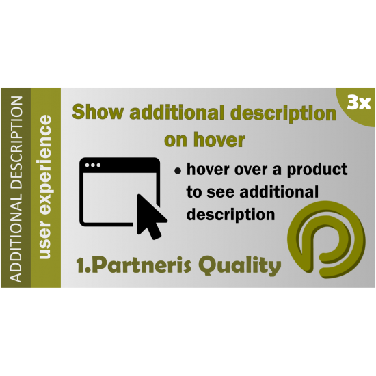 Additional description on hover Extension for Opencart version 3.x Additional description on hover Extension for Opencart version 3.x