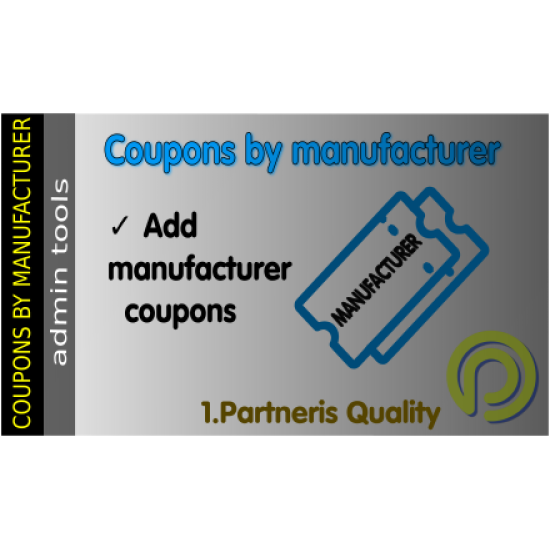 Coupons by manufacturer for OpenCart 2.x Coupons by manufacturer for OpenCart 2.x