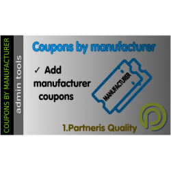 Coupons by manufacturer for OpenCart 3.x Coupons by manufacturer for OpenCart 3.x