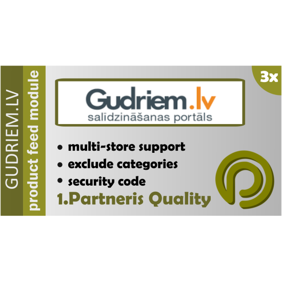 Gudriem.lv Data Feed For Opencart 3.x Gudriem.lv Data Feed For Opencart 3.x