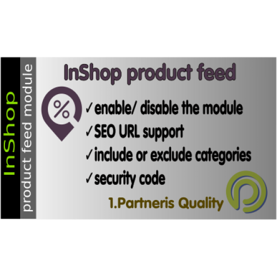 Inshop product feed for Opencart 3.x  Inshop product feed for Opencart 3.x