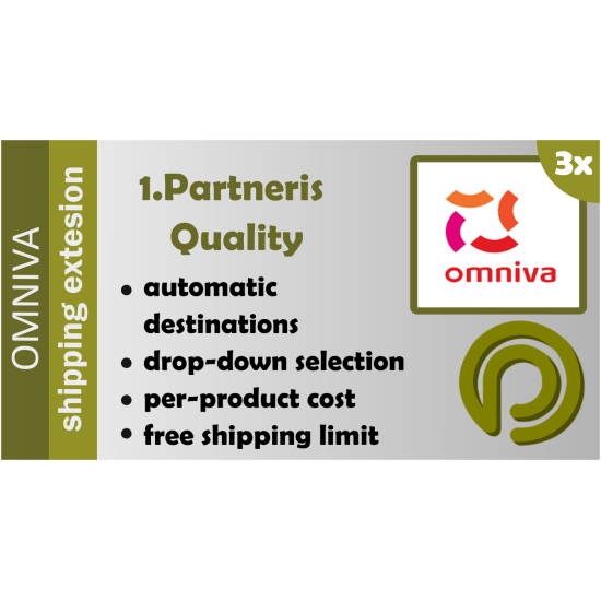 Omniva Shipping Extension for Opencart version 3.x Omniva Shipping Extension for Opencart version 3.x